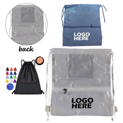 Waterproof Zipper Drawstring Backpack Bag