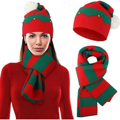 Christmas Beanie Knit Scarf(2 sets)