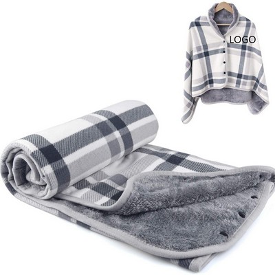 Multifunctional Shawl Grid Cover Blanket