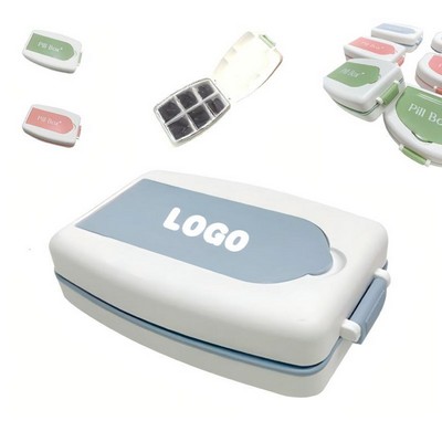 Seven-Compartment Portable Pill Box