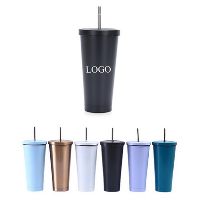 Tumbler with Handle and Straw Lid