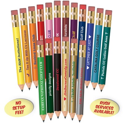Lapis Blue Round Golf Pencils with Erasers