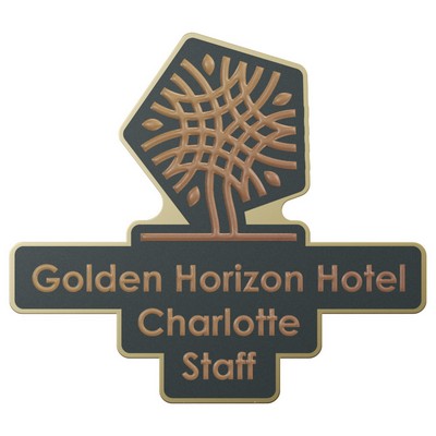 Texture Tone® Custom Shaped Name Badges (Various Sizes)