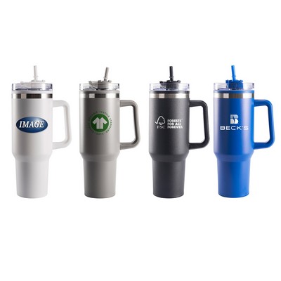 40oz. S/S Double Wall Tumbler with Plastic Liner