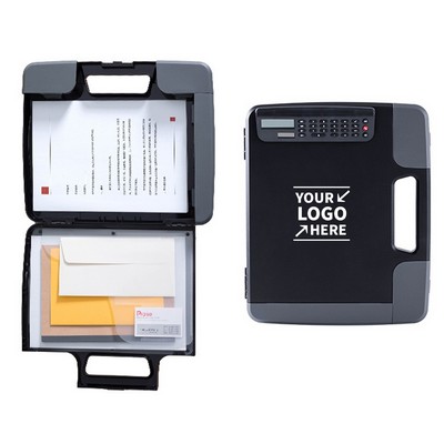 Portable Clipboard Storage Case with Caculator