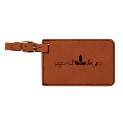 Leatherette Luggage Tag (Rawhide Brown)
