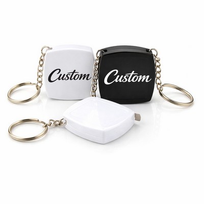 6' Steel Retractable Mini Tape Measure Keychain