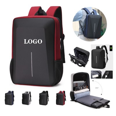 Protective 15.6" Laptop Backpack with USB Port