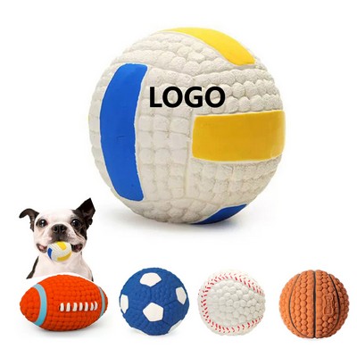 Squeaky Latex Dog Toy Ball