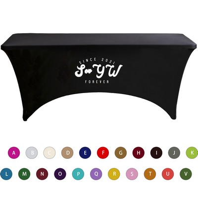 6' Stretch Tablecloth Fits Rectangular Table MOQ 1PCS
