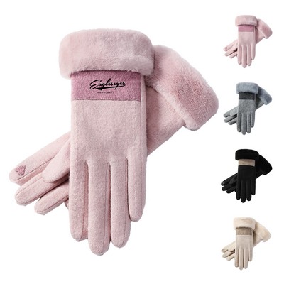 Winter Striped Touchscreen Gloves