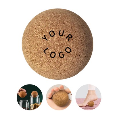 2.5" Natural Cork Massage Ball For Muscle Relief