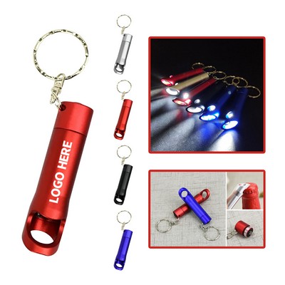 Bottle Opener Keychain With Mini LED Torch