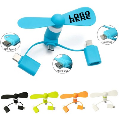 3-in-1 Mini Cell Phone Fans