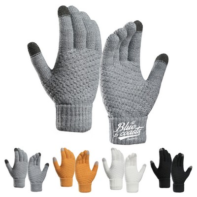 Chenille Lined Touchscreen Winter Gloves