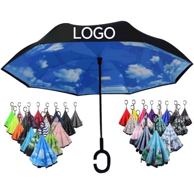 Dual-Layer Ventilated Reverse Golf Umbrella