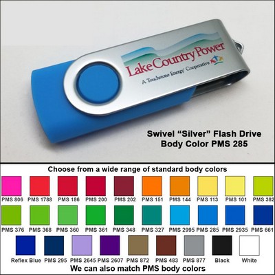 Swivel Flash Drive - 8 GB Memory - Body PMS 285