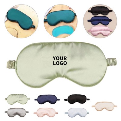 Imitated Silk Eye Mask Elastic Strap Design