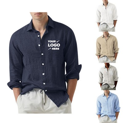 Men's Cotton Linen Casual Shirt