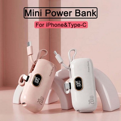 Fast Charging Mini Capsule Plastic Power Bank 5000mah
