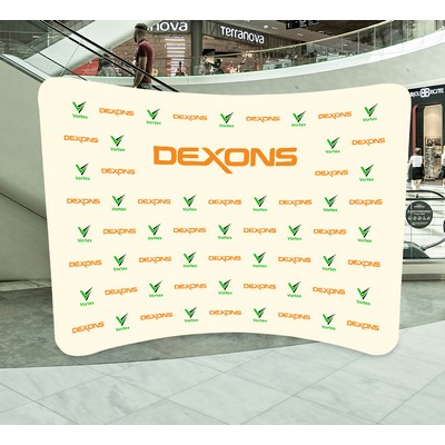 10' x 8' Step and Repeat Curved Pillow Case Backdrop Double Sided Package