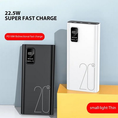 Portable 20000mah 22.5W Super Fast Charging Power Bank