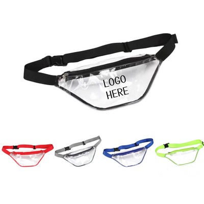 Waist Bag Stadium Approved Clear PVC Transparent Fanny Pack