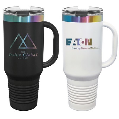 Polar Camel 40oz Prism ION-Plated Travel Mugs w/ Straw