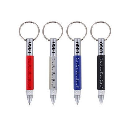 6" 1 Multitool Tech Tool Key Ring Screwdriver Ruler Pen