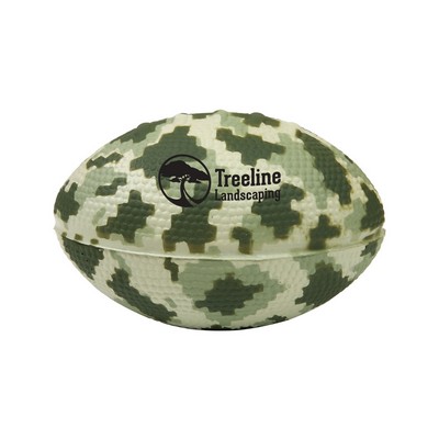 Digi Camo Football Shape Stress Ball