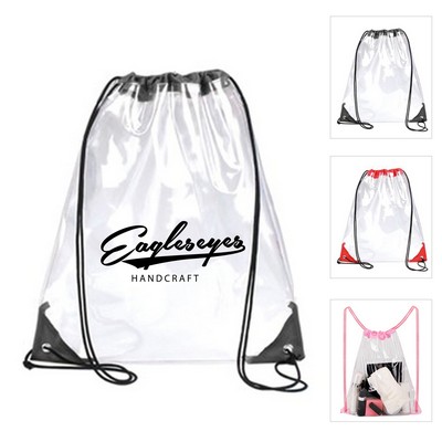 Clear PVC Drawstring Backpack