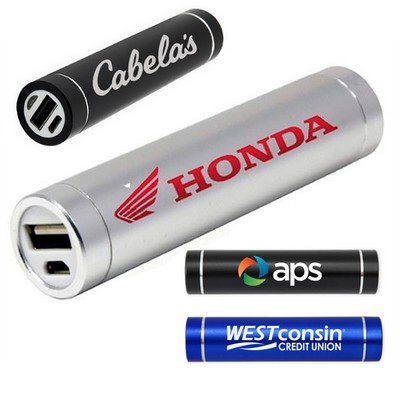 Rechargeable 2200mAh Cylinder Metal Power Bank