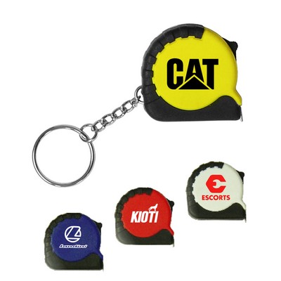 Union Printed - Mini Tape Measure (39 inch) with attached Keychain Ring - One Color Print