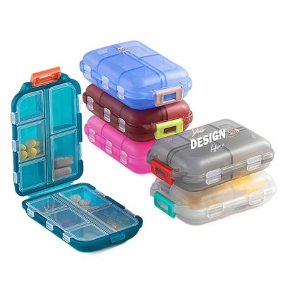 Portable Folding Weekly Pill Organizer Box
