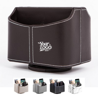PU Leather Rotating Organizer