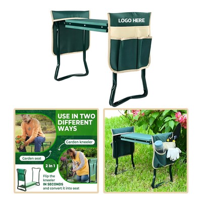 Versatile Foldable Garden Stool for Kneeling and Sitting
