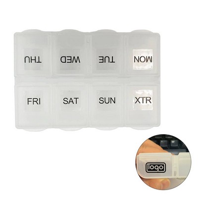 8 Compartment Clear Weekly Pill Box