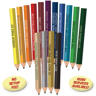 Black Hexagon Golf Pencils