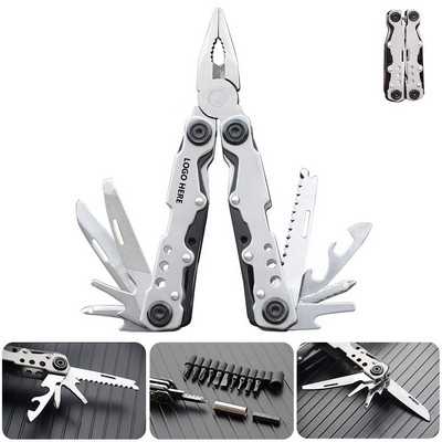 Versatile Black Multi Functional Pliers Tool Kit with Bits Set