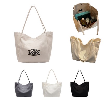 Large Open-Top Canvas Bag