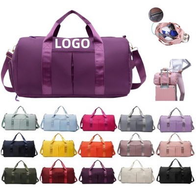 Custom Large Capacity Water Resistant Oxford Cloth Travel Gym Duffel Bag 19"x10"