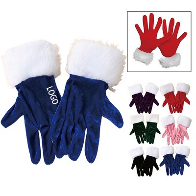 Festive Fuzzy Mittens