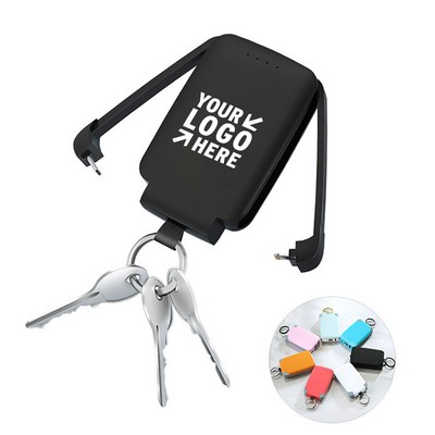 2000 mAh Keychain Power Bank With Flash Light