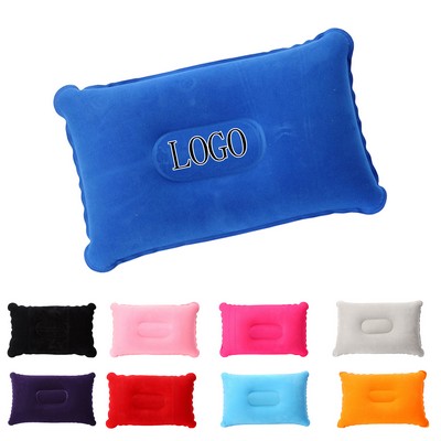 16.93"L X 10.63" W Inflatable Flocking Pillow