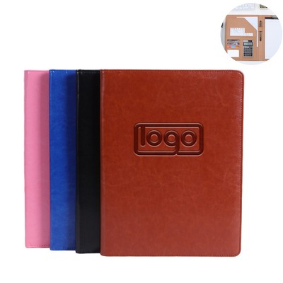 A4 PU Cover Folder with Calculator