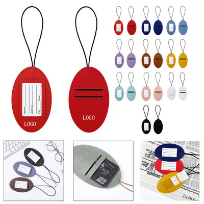 Oval Travel ID Tag w/ Double Card Slot Design