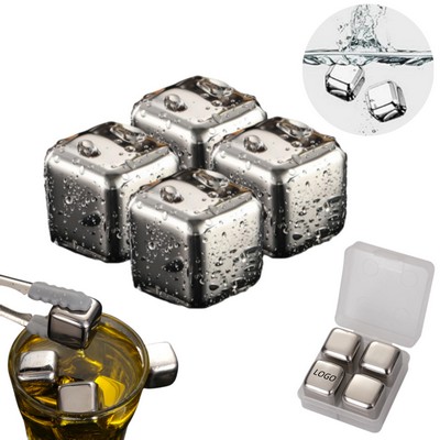 Reusable Cooling 304 Stainless Steel Whiskey Stone Cube