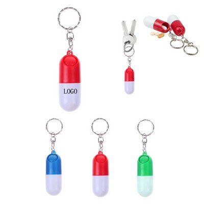 Portable Mini Capsule Medicine Box Keychain