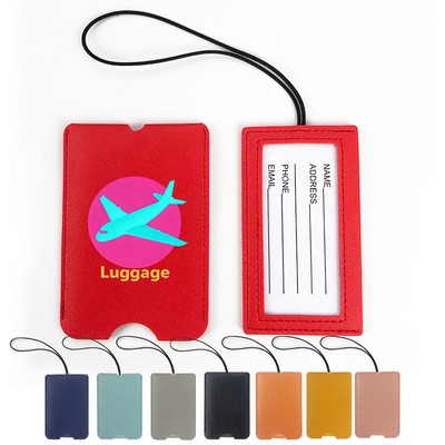 Double-layer PU leather pull-out Luggage Tag