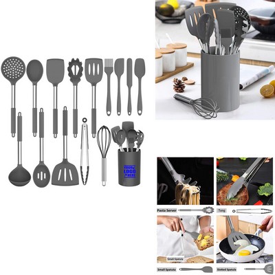 15 Piece Silicone Cooking Utensil Set